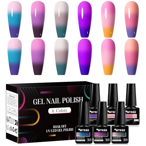 MTSSII UV Nagellack Set 6 Farben UV Chamäleon Shellac Gelnägel Nagel Uv Gel Chamäleon Thermogel Soak Off Nail Polish Manicure für Frauen Geschenkset MTSSII UV Nagellack Set 6 Farben UV Chamäleon Shellac Gelnägel Nagel Uv Gel Chamäleon Thermogel Soak Off Nail Polish Manicure für Frauen Geschenkset von MTSSII