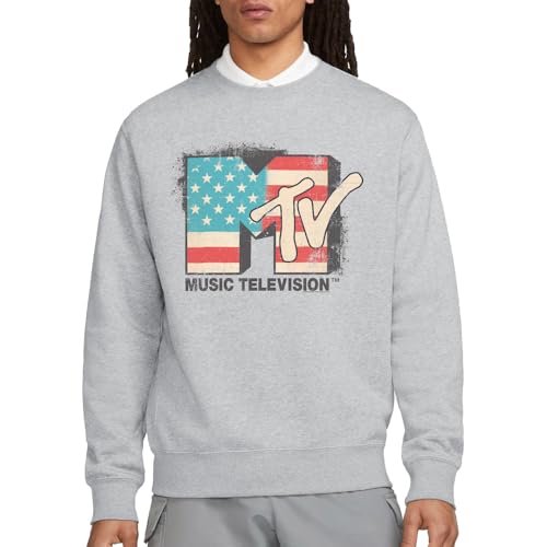 MTV - Logo Unisex MTV American Logo Crew Sweatshirt, Athletic Heather, M von MTV - Logo