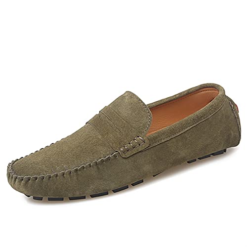 MTnoble Herrenschein auf Schuhe MOC Zehen Fahren von Loafer Freizeit Pu. Leder Oben genähert Kleid Lässig (Color : Green, Size : 45 EU) von MTnoble