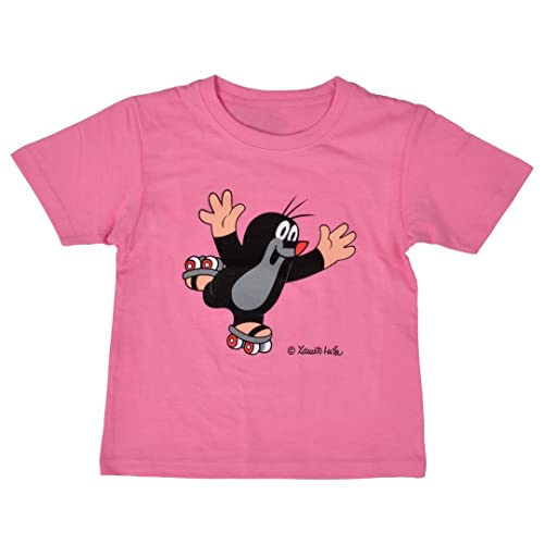 T-Shirt Maulwurf Motiv Rollschuhe rosa Gr.118-128 von MU Brno