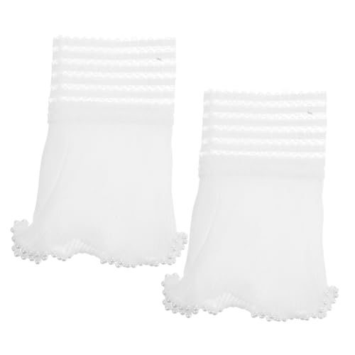 MUCKLILY 1paar Fake Ärmel Mit Rüschensaum Abnehmbare Manschetten Für Damen Dekorative Handgelenkwärmer Aus Spitze Für Hochzeitskleider Und Besondere Anlässe Leicht Und Komfortabel von MUCKLILY