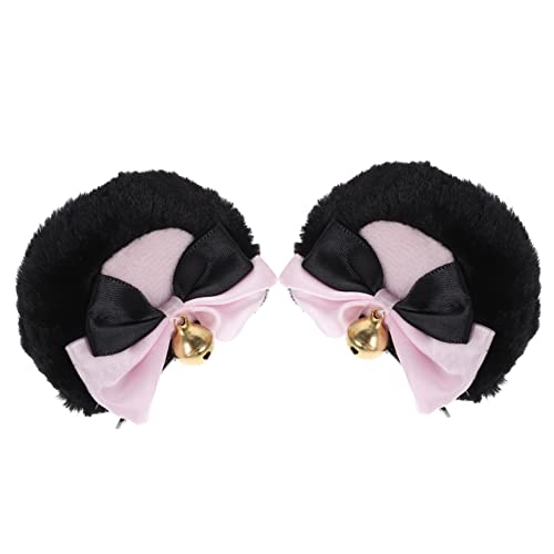 MUCKLILY 1 Paar Bär Ohr Haarspange Halloween-haare Haarnadeln Für Frauen Haarklammern Für Frauen Haarspangen Für Frauen Halloween-ohrclips Ohren Haarteil Polyester Fräulein Cosplay von MUCKLILY