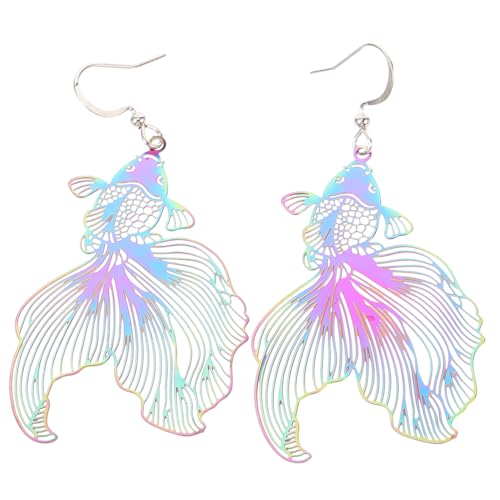 MUCKLILY 1 Paar Goldfisch Ohrhänger für Damen Dekorative Drop Ohrringe mit Einzigartigem Design für Partys Hochzeiten und Besondere Anlässe Komfortabel und Langlebig von MUCKLILY