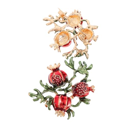 MUCKLILY 1 Satz Vintage Granatapfel Brosche Für Damen Trendige Legierungs Anstecknadel Eleganter Schmuck Für Muttertag Kleidung Und Accessoires 2 Stück von MUCKLILY