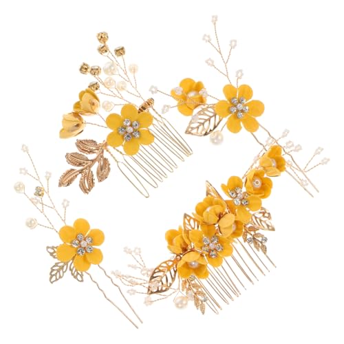 MUCKLILY 1 Set Blumen Haarnadel Braut Haarspange Kopfschmuck Haar Für Frauen Hochzeit Glänzende Haarspange Styling Hochzeitshaar Blumen Accessoires Braut Haarkamm Elegant von MUCKLILY