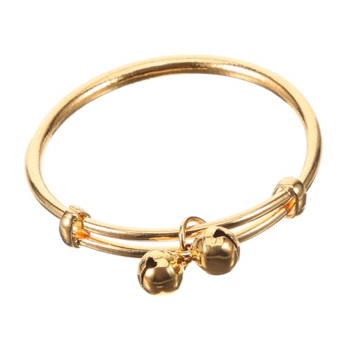 MUCKLILY 1 Stück Handring Imitation Gold Armband mit Glocke Zartes Segen Armband für Kleinkinder Mädchen S Innendurchmesser Perfektes für Besondere Anlässe von MUCKLILY