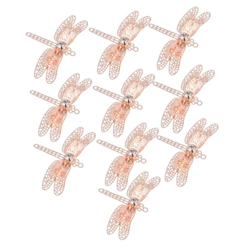MUCKLILY 10 Stück Handgefertigte Libellen Haarschmuck Anhänger DIY Basteldekoration Dünne Filigrane Strass Haarclip Accessoires Elegant für Damen und Mädchen Vielseitig Einsetzbar von MUCKLILY