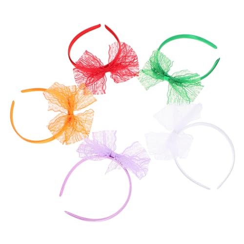 MUCKLILY 10 Stück Spitzen Haarbänder mit Schleifen Damen und Mädchen Haarschmuck Leichtes Bequemes Stirnband für Party Cosplay und Bühnenauftritte Modisches Spitzen design Formbeständig von MUCKLILY