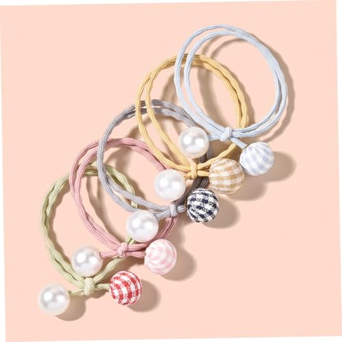 MUCKLILY 10 Stück Teiliges Haargummi mit Bunten Pompons Elastische Haarbänder und Haarschmuck für Mädchen Farbenfrohe Haarseile Modische Haaraccessoires für Alltag und Zufällige Farbe von MUCKLILY