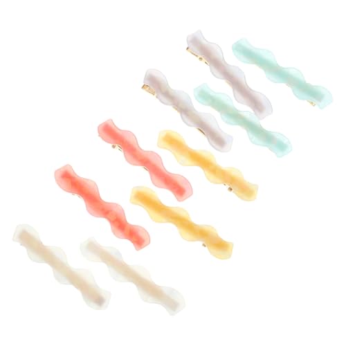MUCKLILY 10 Stück Teiliges Haarspangen Mädchen Wellenförmige Alligator haarklammern in Farben Stabile Haarschmuck accessoires für Verschiedene Frisuren Fester Sitz für Dünnes und Dickes von MUCKLILY
