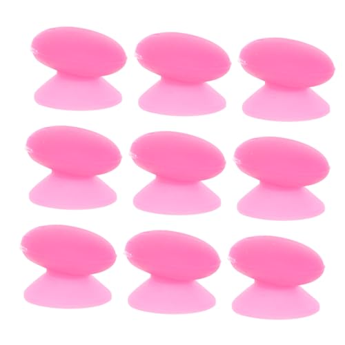 MUCKLILY 10 Stück Teiliges Lippenpinsel schutzkappen aus Praktischem Silikon mit Saugnapf Staubdicht Anti verlust Wiederverwendbar Kompakt für Reise und Makeup organizer von MUCKLILY