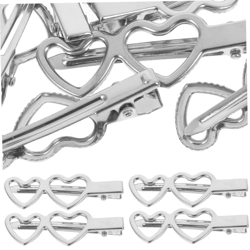 MUCKLILY 10 Stück Teiliges Metall Haarklammern Damen Herzform Rutschfest Seitenclip für Mädchen Modischer Haarschmuck Langlebig und Vielseitig für Stilvolle Frisuren von MUCKLILY