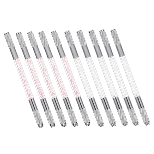MUCKLILY 10 Stück Teiliges Microblading Augenbrauenstift Dualseitig Wasserfest Natürlich Wirkend Präzise Nadelführung für Tattooing Geeignet für Anfänger und Profis Weiße Rosa Stifte MUCKLILY 10 Stück Teiliges Microblading Augenbrauenstift Dualseitig Wasserfest Natürlich Wirkend Präzise Nadelführung für Tattooing Geeignet für Anfänger und Profis Weiße Rosa Stifte von MUCKLILY
