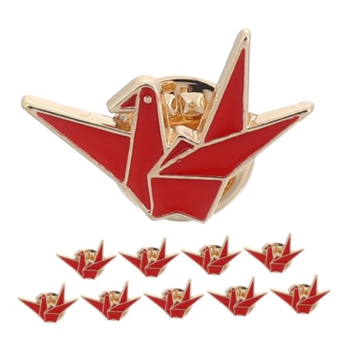 MUCKLILY 10 Stück Teiliges Origami Vogel Anstecknadeln aus Langlebiger Legierung Kreative Niedliche Cartoon Broschen für Kleidung Rucksäcke und Vielseitige Dekoration Modische Originelle von MUCKLILY