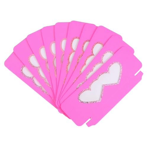 MUCKLILY 10 Stück Teiliges Papier Wimpernbox Herzform Stabile Aufbewahrung mit Sicherem Verschluss für Falsche Wimpern Leicht Tragbar für Schönheitssalon und Privaten Gebrauch von MUCKLILY