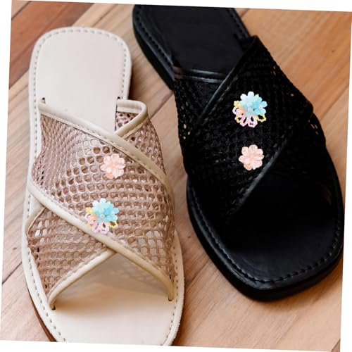 MUCKLILY 10 Stück Teiliges Perlen Blumen Schleifen Schuhclips für Braut Hochzeit Party Dekoration Vielseitig Abnehmbar Modisch Pastellblau Silber von MUCKLILY