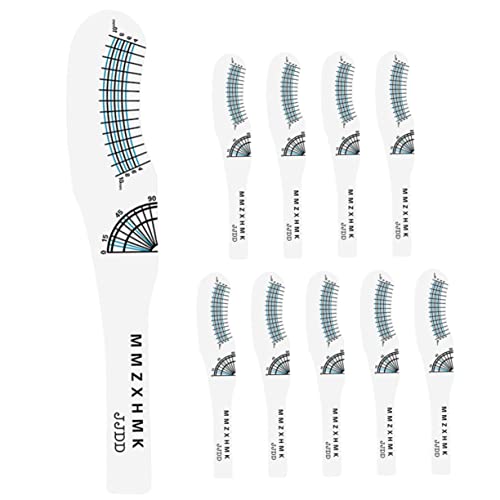 MUCKLILY 10 Stück Teiliges Wimpern messlineal Leichtes Kompaktes Papier maßwerkzeug für Präzise Wimpernlänge und Messung Schonend und Langanhaltend für Salon und Zuhause von MUCKLILY