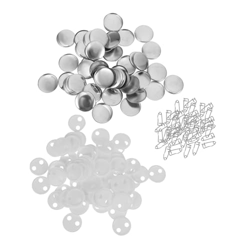 MUCKLILY 100 Sätze Blanko button badges DIY Anstecknadeln Basteln Abzeichen Kleidung Wiederverwendbar Großes Bastelset für Kreative von MUCKLILY