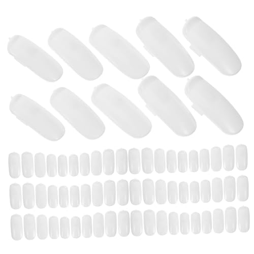 MUCKLILY 100 Stück Nagel Übungstipps Weiß Nail Color Display Sticks Flexibel Stark Für Anfänger und Profis Nail Art Übung Fingernagel Tips Kompatibel Gel Polish von MUCKLILY