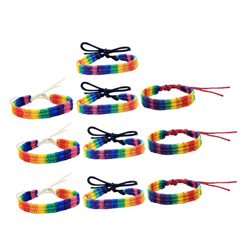 MUCKLILY 10Stücke Regenbogen Armband Handgefertigte Bunte Handgelenkskette für Damen und Herren für Partys Reisen und zu Festivals oder Geburtstagen MUCKLILY 10Stücke Regenbogen Armband Handgefertigte Bunte Handgelenkskette für Damen und Herren für Partys Reisen und zu Festivals oder Geburtstagen von MUCKLILY