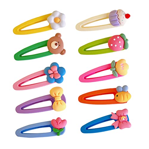 MUCKLILY 10stücke Teiliges Set Cartoon Frucht Haarspangen Für Mädchen Bunte Haarnadeln Für Kleinkinder Strapazierfähige Und Praktische Haaraccessoires Für Verschiedene Anlässe von MUCKLILY
