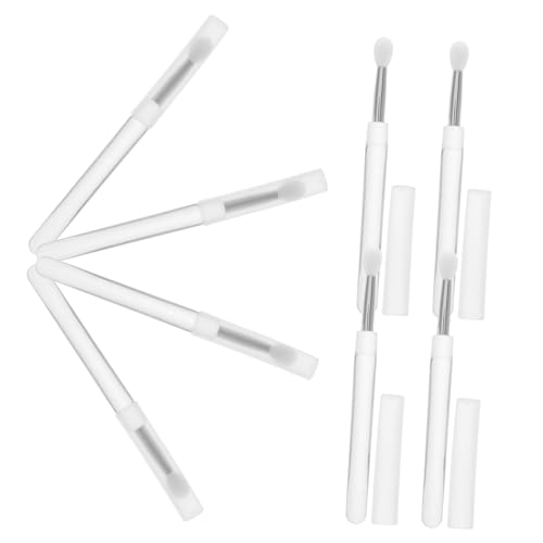 MUCKLILY 10Stücke Teiliges Silikon Lippenpinsel Set mit Hülle Tragbarer für Lippenbalsam Lipgloss und Lidschatten Leicht zu Reinigen für Unterwegs Multifunktional von MUCKLILY