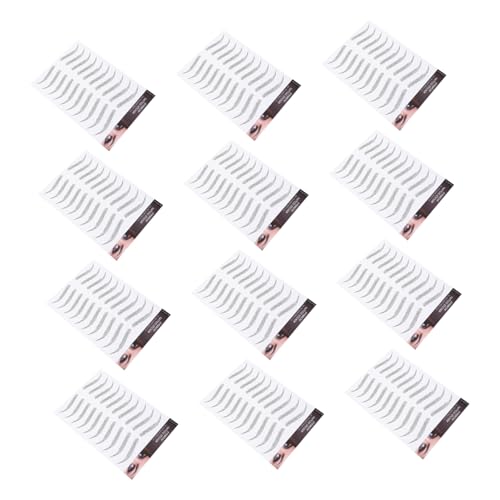 MUCKLILY 12 Blatt Wasserdichte Augenbrauen Tattoos Aufkleber Realistische Fake Eyebrow Stickers Langanhaltend Hautfreundlich Einfache Anwendung für Natürlich Geformte Brauen von MUCKLILY