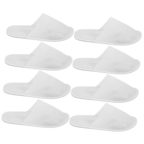 MUCKLILY 12 Paare Einweg Spa Slipper Unisex Rutschfeste Hausschuhe für Gäste Hotel Reise Universalgröße Frottiert Weiß Atmungsaktiv Komfortabel von MUCKLILY