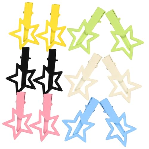 MUCKLILY 12 Stck Teiliges Bunte Metall Haarspangen in Sternform Kleine Dekorative Haarklammern für Frauen und Mädchen Langlebig Modisch Geeignet für Alltag Party und Verschiedene Frisuren von MUCKLILY