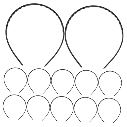 MUCKLILY 12 Stück Kunststoff-stirnbänder Mit Rutschfesten Zähnen: Bastelmaterial Für Frauen Und Mädchen – Einfache Haarbänder Für Den Täglichen Gebrauch Und Sport von MUCKLILY