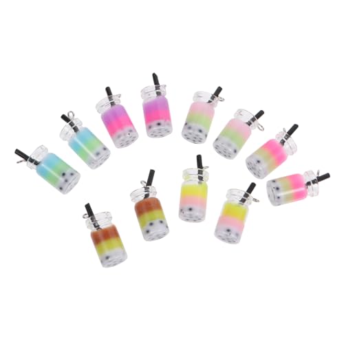 MUCKLILY 12 Stück Teiliges Bubble Tea Anhänger aus Langlebigem Resin Farbige Milchtee Schlüsselanhänger für DIY Schmuck für Armbänder Halsketten Ohrringe und Kreative Zufällige Farbe MUCKLILY 12 Stück Teiliges Bubble Tea Anhänger aus Langlebigem Resin Farbige Milchtee Schlüsselanhänger für DIY Schmuck für Armbänder Halsketten Ohrringe und Kreative Zufällige Farbe von MUCKLILY