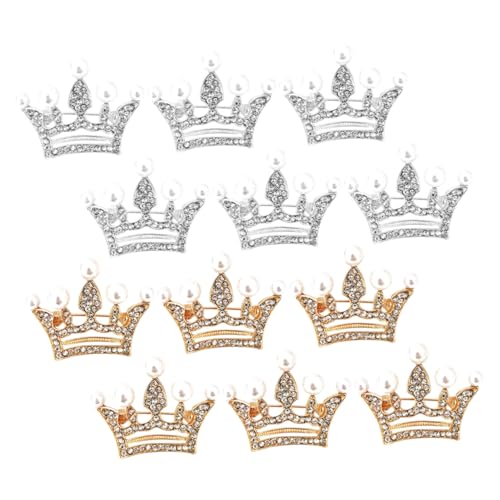 MUCKLILY 12 Stück Teiliges Damen Kronenform aus Legierung Stilvolle Anstecknadeln für Kleidung Schals Mützen Leicht Sicher und Langlebig als Modisches Accessoire und von MUCKLILY