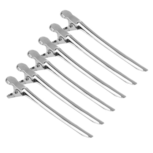 MUCKLILY 12 Stück Teiliges Edelstahl Haarklammern Duckbill Form Hitze und Kältebeständig für Haarschnitt Haarstyling Damen und Herren Friseurzubehör von MUCKLILY