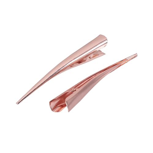 MUCKLILY 12 Stück Teiliges Große Haarclips in Roségold Stabile Haarklammern mit Kleinem Zahn design für Dickes und Dünnes Haar Vielseitige Styling clips für Damen und Friseursalon von MUCKLILY