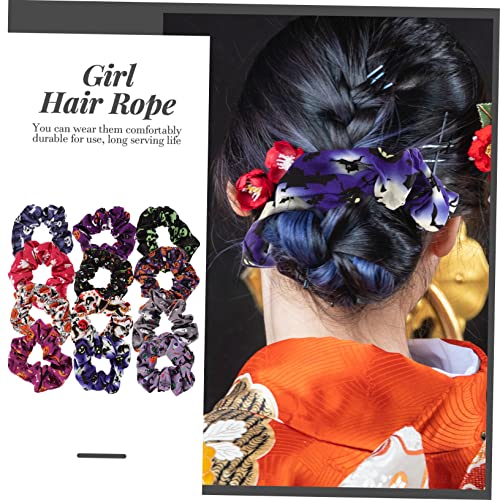 MUCKLILY 12 Stück Teiliges Halloween Haargummi für Damen und Mädchen Elastische Haarschonende Haargummis mit Feiner Verarbeitung Vielseitig als Haar und Handgelenksband Passend von MUCKLILY