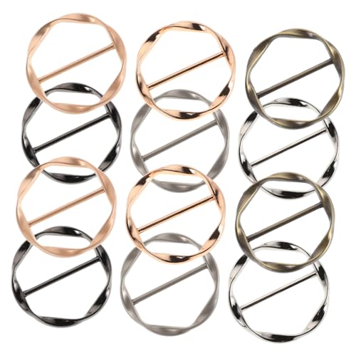 MUCKLILY 12Stücke Teiliges Hemd Klammer Clip Schal Halterung Ringe für Damen Stabile Schnallen zur Fixierung von T Shirt Ecken Schals Vielseitig Einsetzbar MUCKLILY 12Stücke Teiliges Hemd Klammer Clip Schal Halterung Ringe für Damen Stabile Schnallen zur Fixierung von T Shirt Ecken Schals Vielseitig Einsetzbar von MUCKLILY