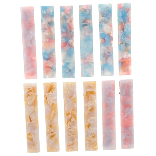 MUCKLILY 12stücke Haarklammer Aus Acetat Kleine Haarspangen Für Damen Retro-design Leichte Und Bequeme Haarspangen Sichere Befestigung Für Lockenwickler Dekoratives Styling-zubehör Für von MUCKLILY