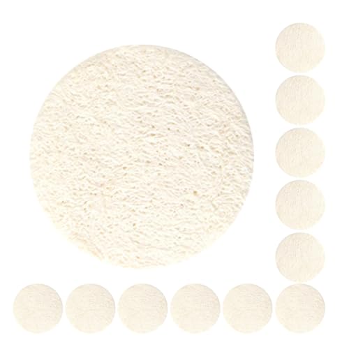 MUCKLILY 15 Stück Natürliche Luffa Gesichtswäscher Peeling Pads Für Das Gesicht Rund Make Up Entferner Für Frauen Und Männer Massage Der Poren Und Reinigung Von Mitessern von MUCKLILY