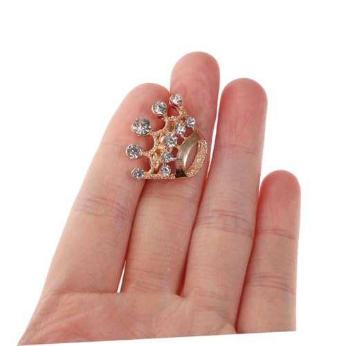 MUCKLILY 15 Stück Teiliges Goldfarbenes Broschen Kleine Tiara Anstecknadeln mit Strassbesatz Anstecker für Kleidung Festliche Accessoires für Hochzeit Party und Alltag von MUCKLILY