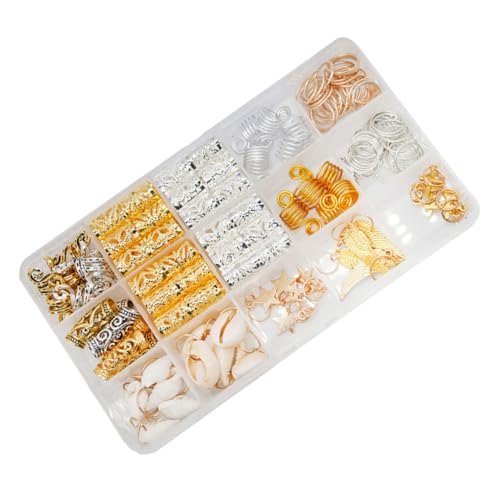 MUCKLILY 159 Stück Teiliges Haarschmuck Dreadlocks Braiding Clips mit Verstellbaren Metall Spiralringen Dekorative Haarringe und Haarschmuck für Zöpfe Ponytails Bartflechten Vielseitig für von MUCKLILY