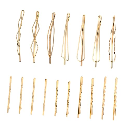 MUCKLILY 17stücke Goldene Perlen Haarspangen Haarnadel Clips Für Frauen Mädchen Mode Haarspangen Aus Legierungsmaterial Leicht Zu Befestigen Passt Frisur von MUCKLILY