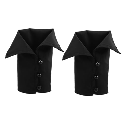 MUCKLILY 1Paar Abnehmbare Baumwoll Manschettenärmel für Damen Dekorative Handgelenkmanschetten für Blusen Mäntel Atmungsaktives Accessoire für Eleganten Anzug Look von MUCKLILY