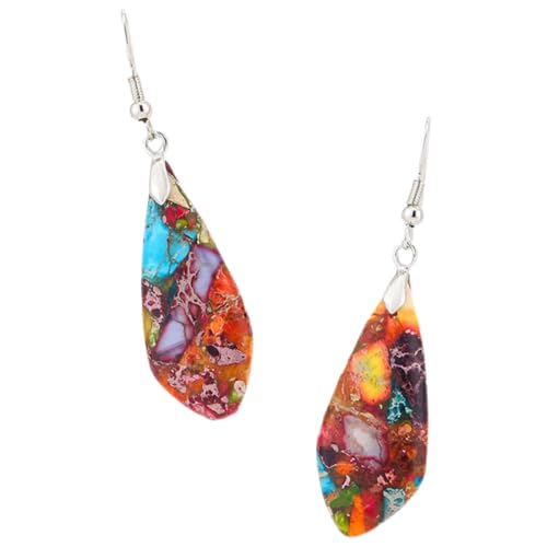 MUCKLILY 1Paar Bunte Bohemian Steinohrringe für Frauen Leichte Tränenstein Dangles für Freizeit Sport und Formelle Outfits Perfektes für Freunde und Familie von MUCKLILY
