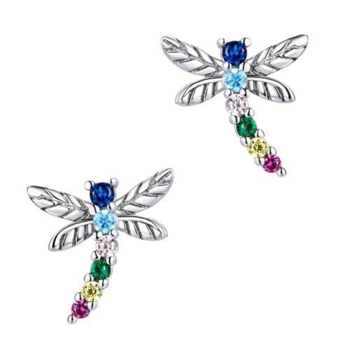 MUCKLILY Ohrringe für Mädchen S925 Silber Farbenfrohe Ohrstecker Modischer Ohrschmuck Vielseitig für Partys und Alltag von MUCKLILY