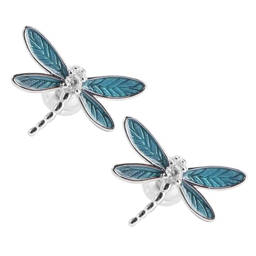 MUCKLILY 1Paar Libellenform Ohrstecker Silber Ohrschmuck für Damen Hypoallergen für Partys Geburtstage Besondere Anlässe Modisches Design von MUCKLILY