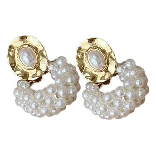 MUCKLILY Frauen Ohrringe Mit Perlen Einzigartige Schimmernde Ohrringe Für Damen Ear Decorations Für Besondere Anlässe Und Alltag von MUCKLILY