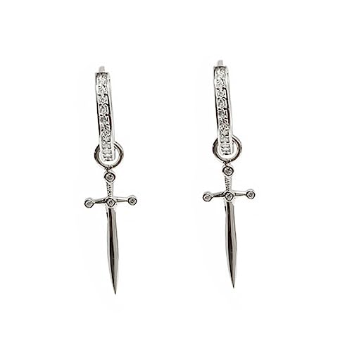 MUCKLILY Runde Schleife Ohrhänger Hängeohrringe Damen Für Hochzeit Strand Party Mit Strass von MUCKLILY