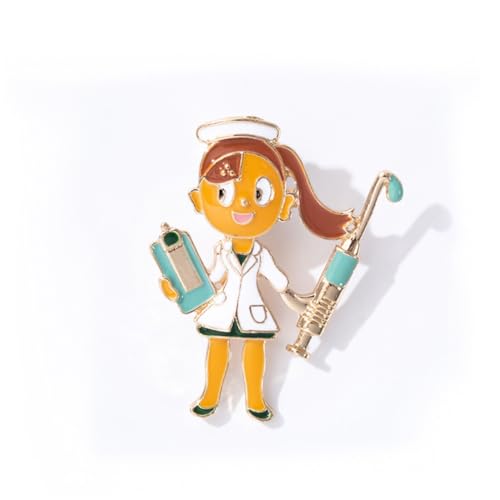MUCKLILY Kreative Brosche Krankenschwester Arzt Geformt Design Broschen Mode Kleidung Pin Hose Zubehör Entzückende Corsage Einfache Brustnadel von MUCKLILY