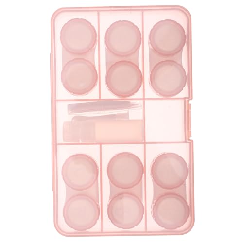 MUCKLILY 1Satz Kontaktlinsenbehälter Tragbarer Auslaufsicherer Linsenorganizer Kompakte Linsenbox für Damen für Reisen und Outdoor Aktivitäten von MUCKLILY