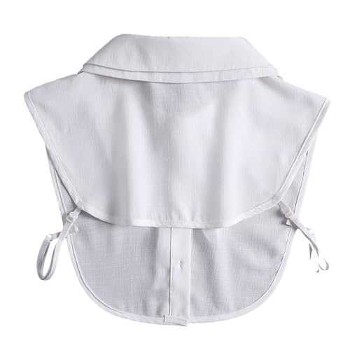 MUCKLILY 1stück Chiffon Fake Shirt Kragen Für Damen Abnehmbarer Dekorationskragen Für Blusen Vielseitig Einsetzbar Eleganter Schnitt Leicht Und Für Verschiedene Outfits von MUCKLILY